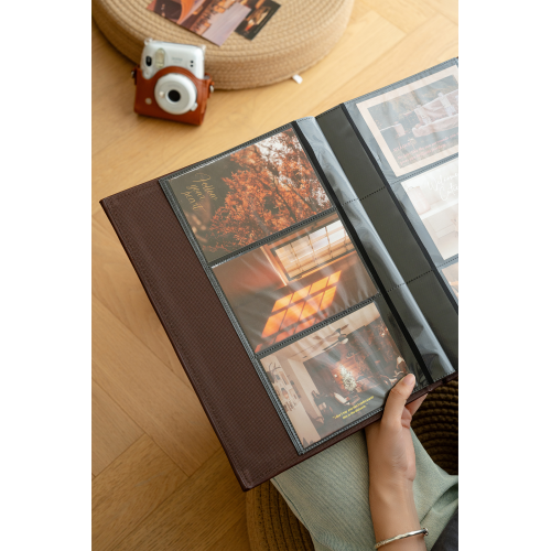 6" Leather Photo Album – Holds 240 Photos